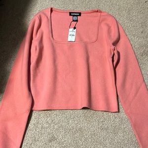BOGO FREE! NWT express sweater pink cropped